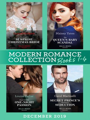 cover image of Modern Romance December 2019 Books 1-4